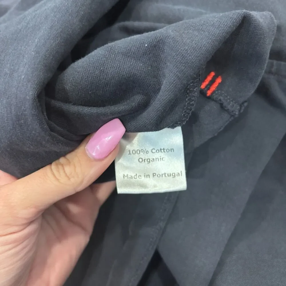 La Ligne New York Andie Dress Washed Out Black Organic Cotton XS $225 NO BELT